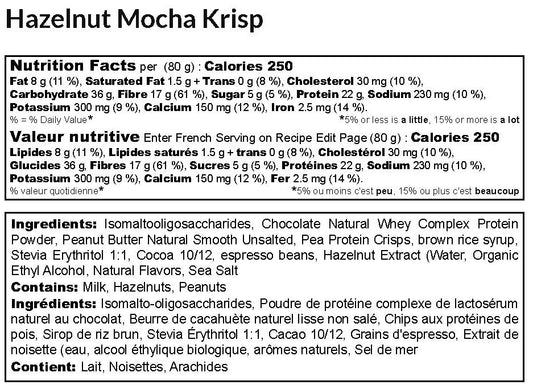 Hazelnut Mocha Crisp Klean Bar / 12 Bars Box