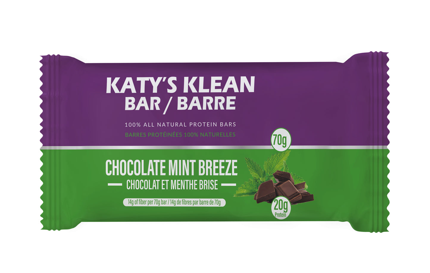 Barre Klean Breeze au chocolat et à la menthe / Boîte de 12 barres