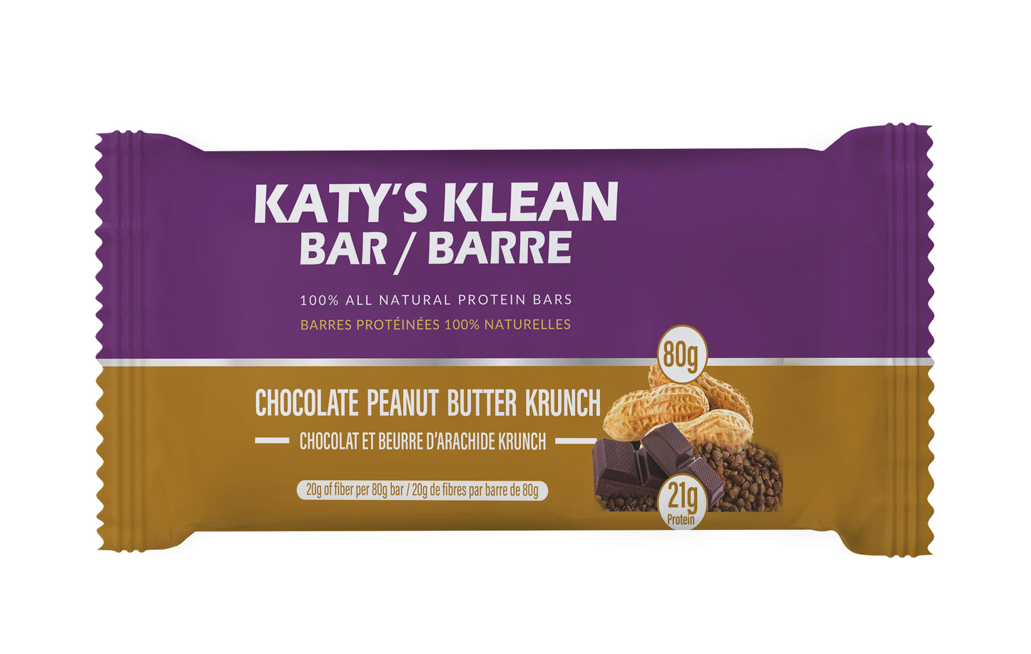 Barre Krunch Klean au chocolat et au beurre de cacahuète / Boîte de 12 barres