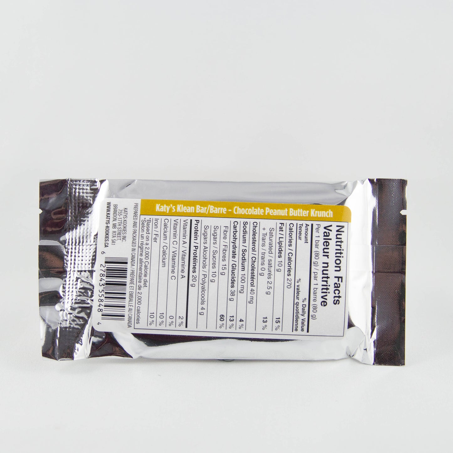 Barre Krunch Klean au chocolat et au beurre de cacahuète / Boîte de 12 barres